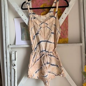 Tan tie dye romper